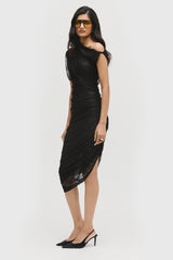 Draped Oblique Dress