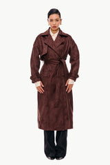 Suede Trench Coat