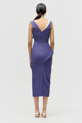Draped Neck Contour Dress