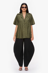 Pleated Utility Shirt