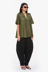 Pleated Utility Shirt