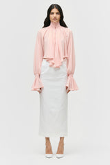 Darted Midi Skirt