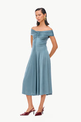 Off-Shoulder Fluid Dress