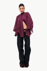 Smocked Chiffon Blouse