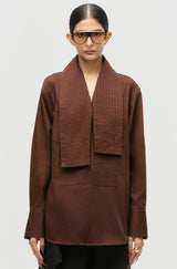 Layered Scarf Shirt