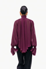 Smocked Chiffon Blouse