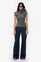Asymmetrical Pleated Top