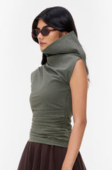 Asymmetrical Pleated Top