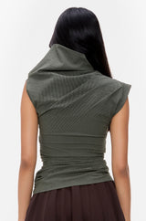 Asymmetrical Pleated Top