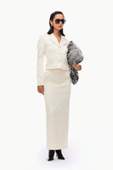 Sculpted Satin Crop Blazer