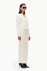 Sculpted Satin Crop Blazer