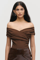 Wrapped Off-Shoulder Top
