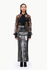 Sequin Column Skirt