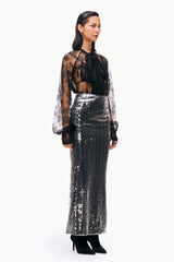 Sequin Column Skirt