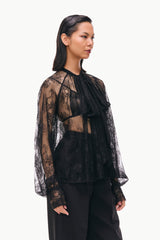 Draped Lace Blouse