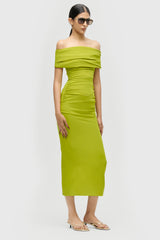Off-Shoulder Column Dress