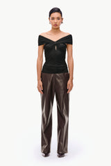 Off-Shoulder Keyhole Top