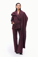 Modular Wool Scarf Blazer