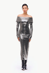 Off-Shoulder Sequin Dress
