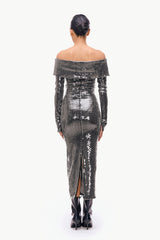 Off-Shoulder Sequin Dress