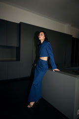 Denim Cropped Blazer