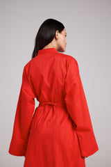 V-neck Midi Wrap Dress