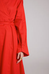 V-neck Midi Wrap Dress