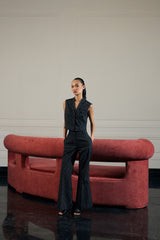 Pinstripe Bootcut Tailored Trousers