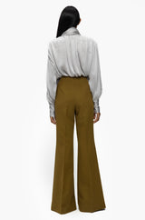 Creased Flare Trousers