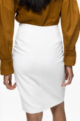 Slitted Pencil Skirt