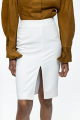 Slitted Pencil Skirt