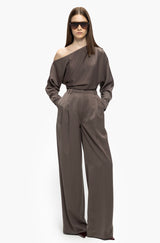Wide-leg Pleated Trousers