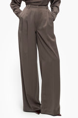 Wide-leg Pleated Trousers