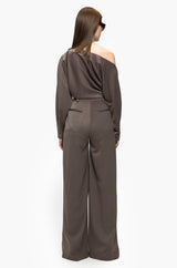 Wide-leg Pleated Trousers