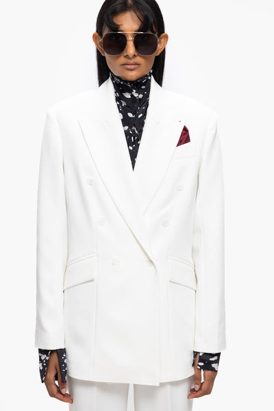 Peak Double-Breasted Blazer