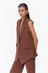 Notched Hem Waistcoat