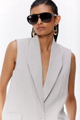 Notched Hem Waistcoat