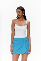 Faux Wrap Mini Skirt