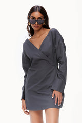 Off-Shoulder Wrap Dress