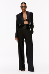 Cropped Tuxedo Blazer