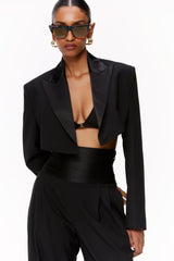 Cropped 3 Piece Tuxedo Suit
