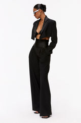 Cropped Tuxedo Suit