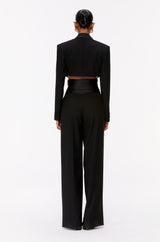 Cropped Tuxedo Blazer