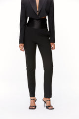 Cummerbund Slim-Leg Trousers