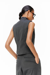 High Neck Contoured Waistcoat