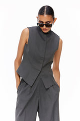 High Neck Contoured Waistcoat