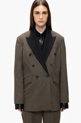 Peak Double-Breasted Blazer