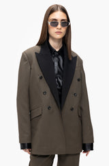 Peak Double-Breasted Blazer