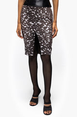 Slitted Pencil Skirt