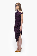 Draped Oblique Dress